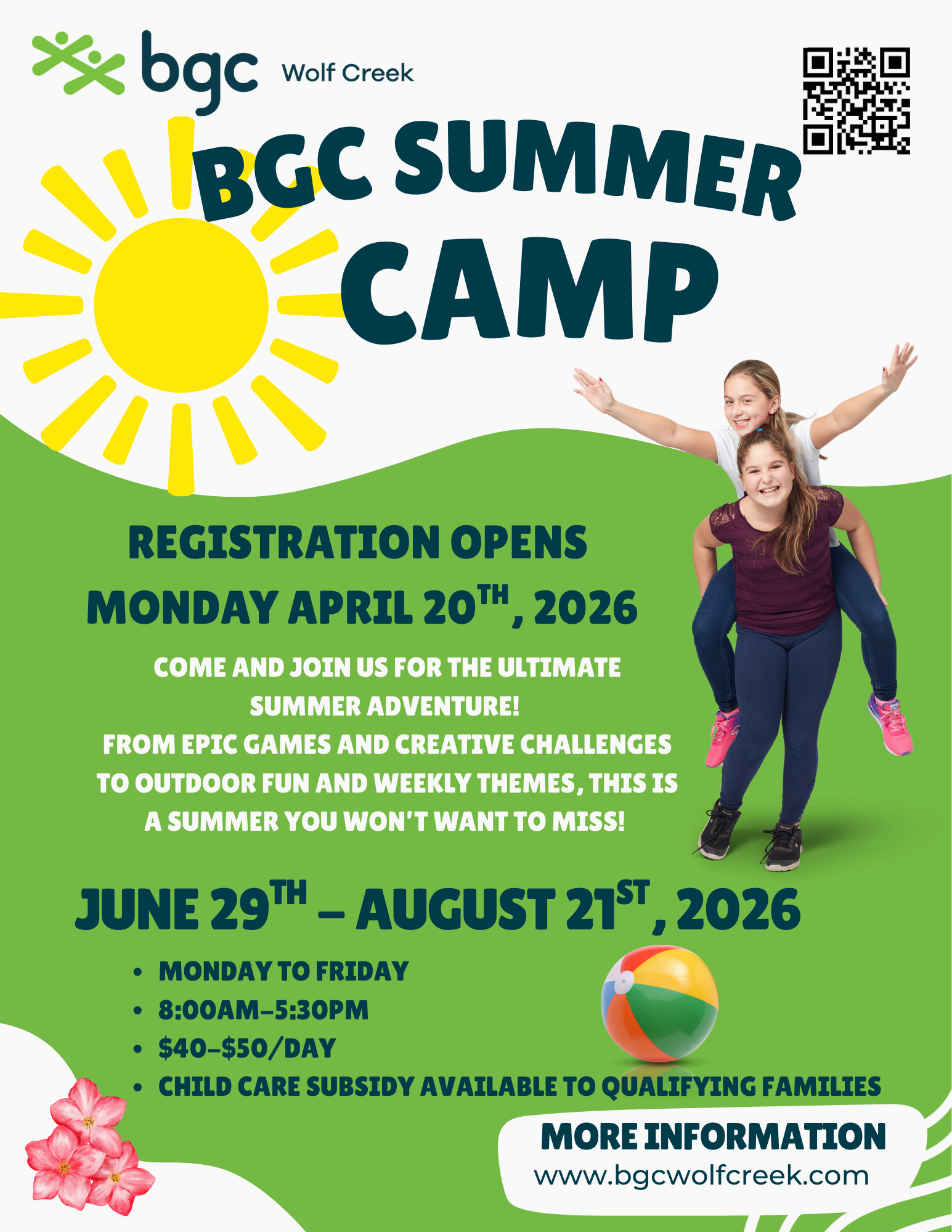 Lacombe Summer Camp promo with registration dates